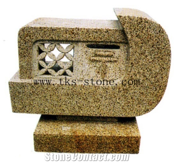 Brown Granite Lanterns Caving,Lantern Sculptures,Garden Lanterns&Lamps,Japanese Lamps
