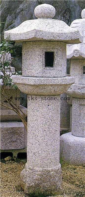 Brown Granite Lanterns Caving,Lantern Sculptures,Garden Lanterns&Lamps,Japanese Lamps