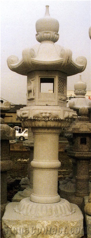 Brown Granite Lanterns Caving,Lantern Sculptures,Garden Lanterns&Lamps,Japanese Lamps