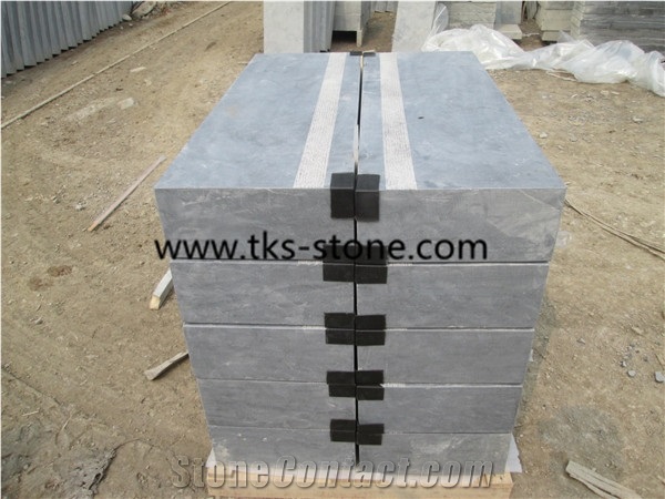 China Blue Limestone Stairs & Steps with One Anti-Slip Line