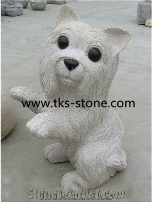 China Grey Granite Dog Sculptures & Statues,Grey Granite Dog Animal Sculptures,Dog Caving,Handcarved Sculptures,Garden Statues