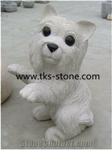 China Grey Granite Dog Sculptures & Statues,Grey Granite Dog Animal Sculptures,Dog Caving,Handcarved Sculptures,Garden Statues