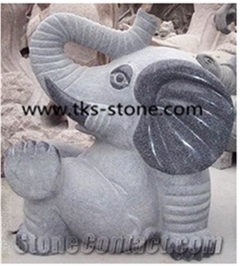 China Grey Granite Elephant Sculpture & Statue,Elephant Caving,Elephant Animal Statue,Landscape Sculptures