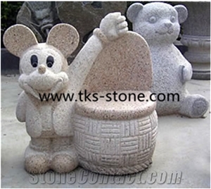 China Grey Granite Mouse Sculpture,Grey Granite Mouse Statues,Mouse Animal Sculptures,Mouse Caving,Western Statues