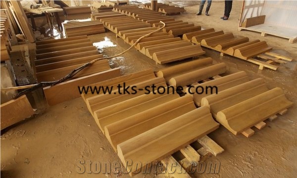 China Yellow Sandstone Moldings/Liners/Trims,Facades Tirms/Molding Decoration