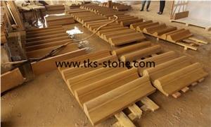China Yellow Sandstone Moldings/Liners/Trims,Facades Tirms/Molding Decoration