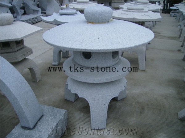 Chinese Grey Granite Lanterns