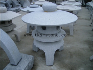 Chinese Grey Granite Lanterns