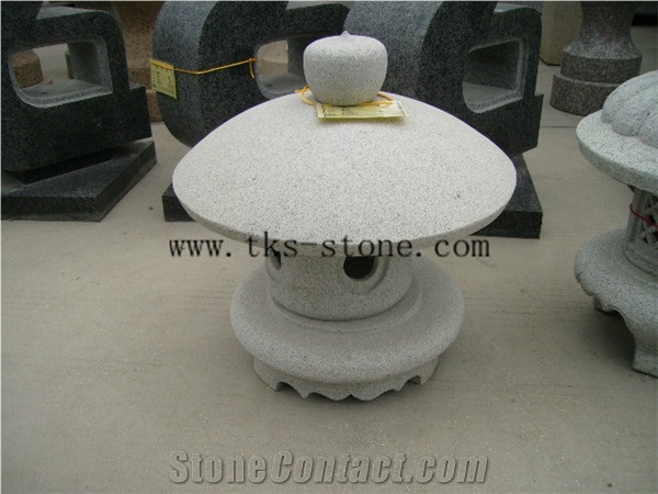 Chinese Grey Granite Lanterns