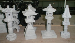 Exterior Cvarving Lamps, Grey Granite Lamps