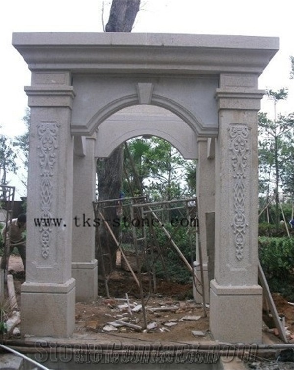 Flower Engravings Relief Design, Red Granite Relief Design