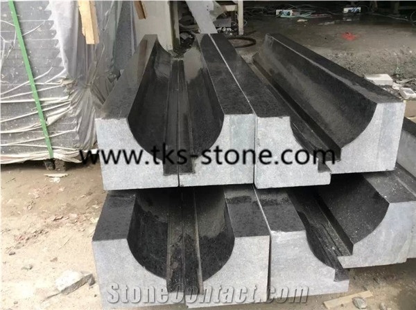G684 Pearl Black Granite Liners/Borders/Mouldings,Black Building Molding/Liners