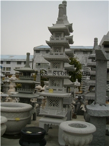 Grey Granite Garden Lanterns&Lamps,Japanese Lanterns,Lantern Sculptures,Lamps Caving,Exterior Lamps