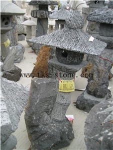 Grey Granite Garden Lanterns&Lamps,Lantern Sculptures,Lamps Carving,Japanese Lamps,Exterior Lanterns