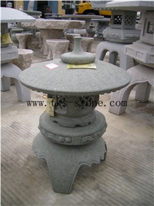 Grey Granite Garden Lanterns&Lamps,Lantern Sculptures,Lamps Carving,Japanese Lamps,Exterior Lanterns