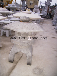 Grey Granite Garden Lanterns&Lamps,Lantern Sculptures,Lamps Carving,Japanese Lamps,Exterior Lanterns