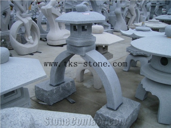 Grey Granite Garden Lanterns&Lamps,Lantern Sculptures,Lamps Carving,Japanese Lamps,Exterior Lanterns