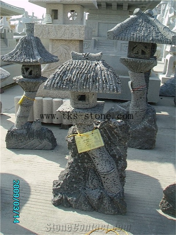 Grey Granite Garden Lanterns&Lamps,Lantern Sculptures,Lamps Caving,Japanese Lanterns,Exterior Lamps