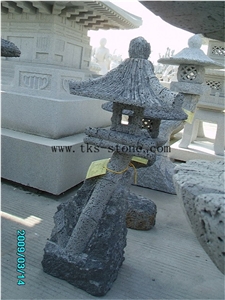 Grey Granite Garden Lanterns&Lamps,Lantern Sculptures,Lamps Caving,Japanese Lanterns,Exterior Lamps