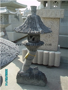 Grey Granite Garden Lanterns&Lamps,Lantern Sculptures,Lamps Caving,Japanese Lanterns,Exterior Lamps