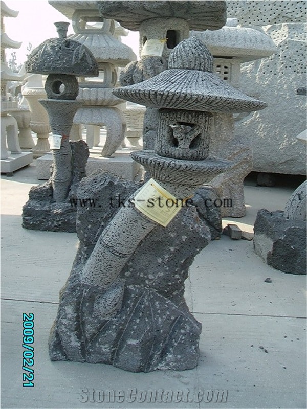 Grey Granite Garden Lanterns&Lamps,Lantern Sculptures,Lamps Caving,Japanese Lanterns,Exterior Lamps
