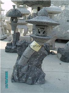 Grey Granite Garden Lanterns&Lamps,Lantern Sculptures,Lamps Caving,Japanese Lanterns,Exterior Lamps