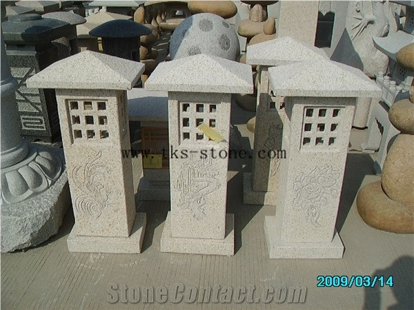 Grey Granite Garden Lanterns&Lamps,Lantern Sculptures,Lamps Caving,Japanese Lanterns,Exterior Lamps