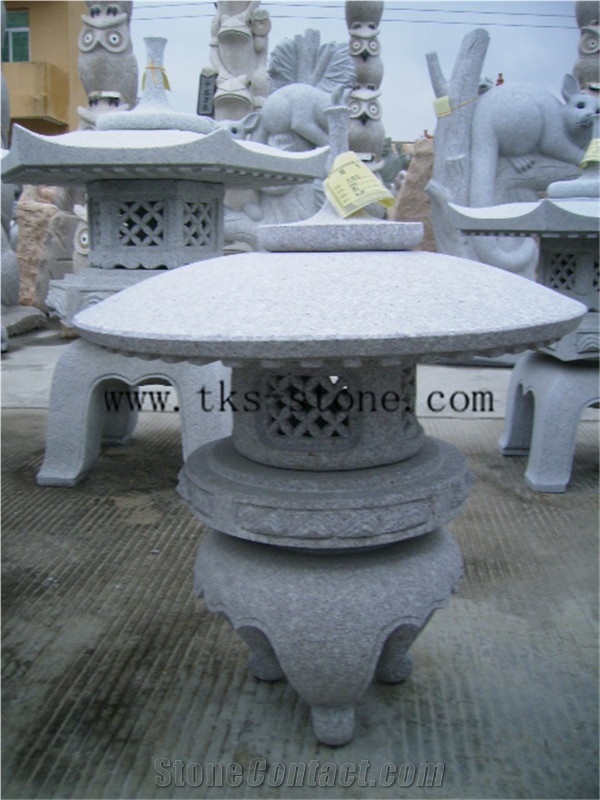 Grey Granite Japanese Lanterns,Garden Lanterns&Lamps,Lantern Sculptures,Lamps Caving