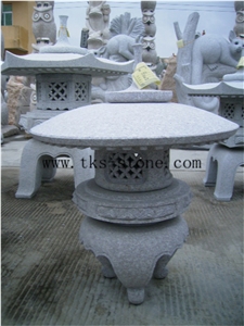 Grey Granite Japanese Lanterns,Garden Lanterns&Lamps,Lantern Sculptures,Lamps Caving