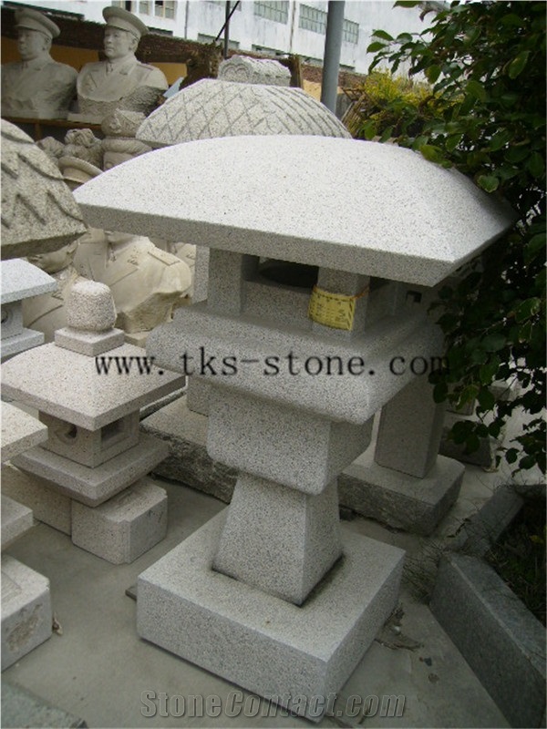 Grey Granite Japanese Lanterns,Garden Lanterns&Lamps,Lanterns Caving,Lamp Sculptures