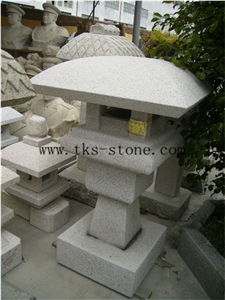 Grey Granite Japanese Lanterns,Garden Lanterns&Lamps,Lanterns Caving,Lamp Sculptures