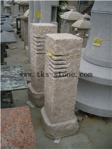 Grey Granite Japanese Lanterns,Garden Lanterns&Lamps,Lanterns Caving,Lamp Sculptures