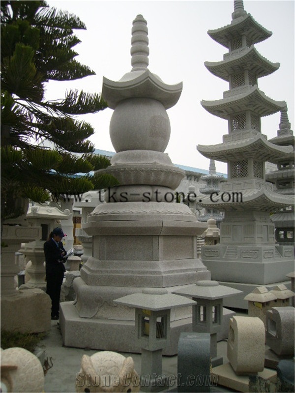 Grey Granite Lantern Sculptures,Garden Lanterns&Lamps,Japanese Lanterns,Exterior Lamps