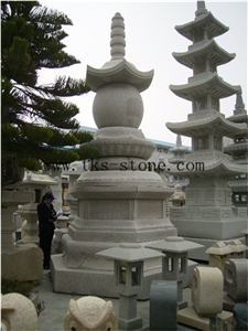 Grey Granite Lantern Sculptures,Garden Lanterns&Lamps,Japanese Lanterns,Exterior Lamps