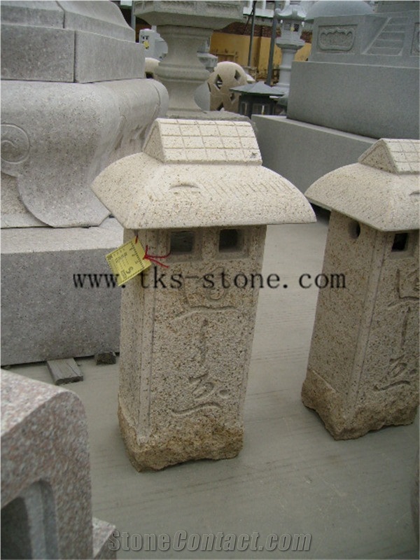 Grey Granite Lantern Sculptures,Garden Lanterns&Lamps,Japanese Lanterns,Exterior Lamps
