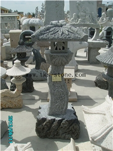Grey Granite Lanterns Caving,Lamp Sculptures,Garden Lanterns&Lamps,Japanese Lanterns,Exterior Lamps