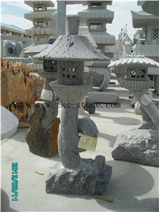 Grey Granite Lanterns Caving,Lamp Sculptures,Garden Lanterns&Lamps,Japanese Lanterns,Exterior Lamps