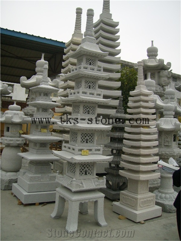 Grey Granite Lanterns,Garden Lamps,Lantern Sculptures,Lamps Caving,Japanese Lamps