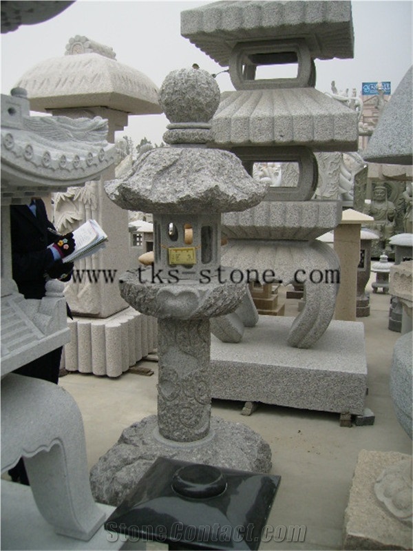 Grey Granite Lanterns,Garden Lamps,Lantern Sculptures,Lamps Caving,Japanese Lamps