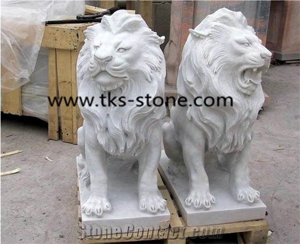 Grey Granite Lion Sculpture&Statue,Lions Caving,Lions Animal Sculptures,Lions Landscape Statues