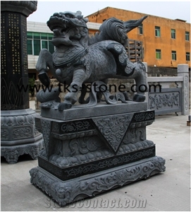 Grey Granite Lion Sculpture&Statue,Lions Caving,Lions Animal Sculptures,Lions Landscape Statues