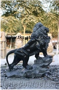 Grey Granite Lion Sculpture&Statue,Lions Caving,Lions Animal Sculptures,Lions Landscape Statues