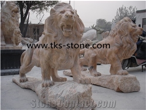Grey Granite Lion Sculpture&Statue,Lions Caving,Lions Animal Sculptures,Lions Landscape Statues
