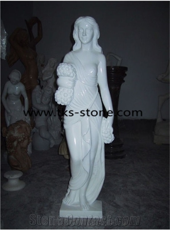 Human Sculptures&Statues,White Granite Women Sculptures,Women Caving,Women Stautes