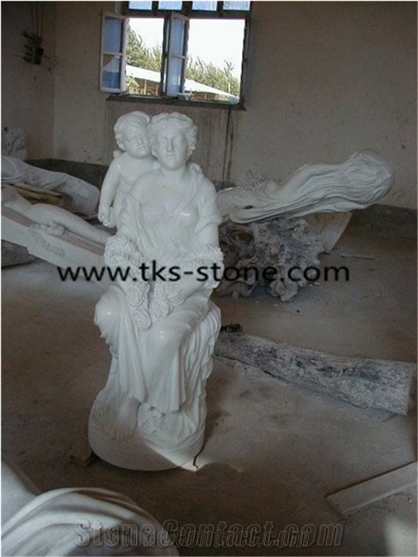 Human Sculptures&Statues,White Granite Women Sculptures,Women Caving,Women Stautes