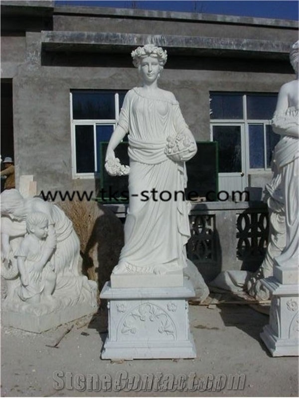 Human Sculptures&Statues,White Granite Women Sculptures,Women Caving,Women Stautes