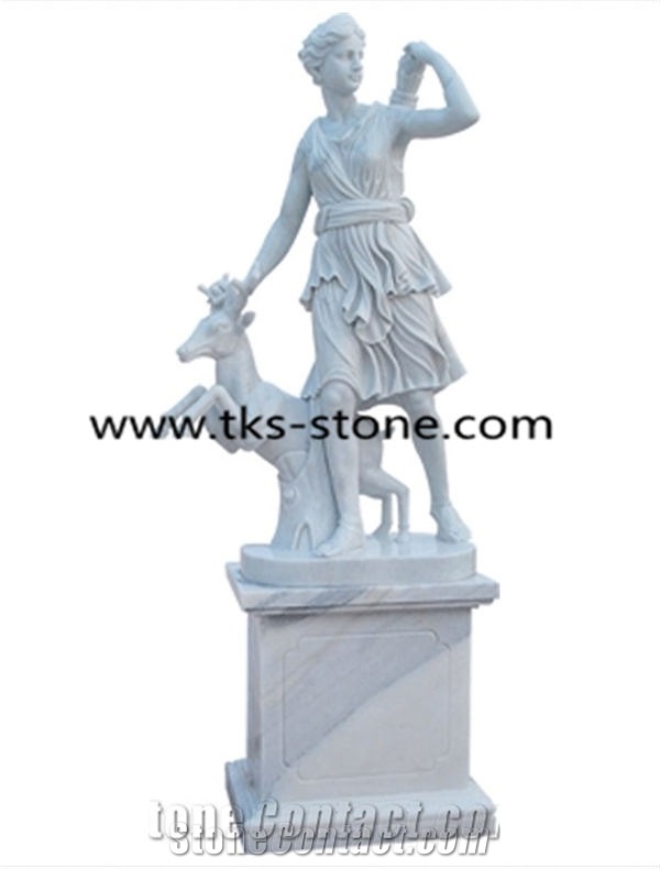 Human Sculptures&Statues,White Granite Women Sculptures,Women Caving,Women Stautes