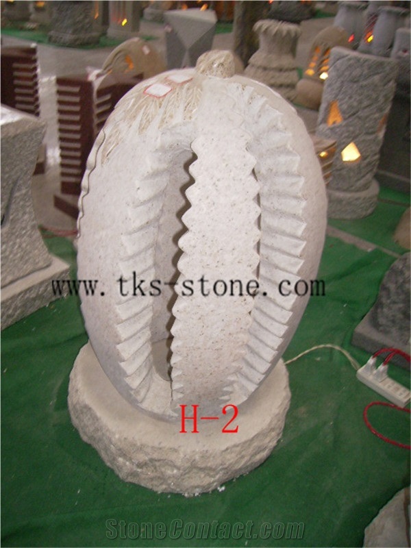 Lantern Sculptures, Beige Granite Lanterns,Lamps Caving,Garden Lanterns&Lamps