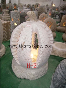 Lantern Sculptures, Beige Granite Lanterns,Lamps Caving,Garden Lanterns&Lamps