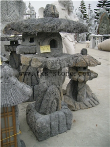 Pink Granite Garden Lanterns&Lamps,Garden Lamps Carving,Japanese Lanterns,Exterior Lamps